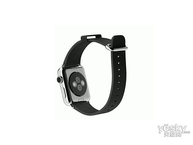 壳搭配黑色经典扣式表带)_图解大全 【图】苹果watch(42毫米不锈钢表壳搭配黑色经典扣式表带)图片欣赏,5184240,天极网产品库