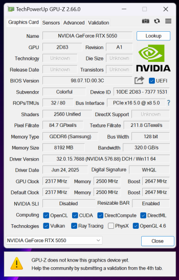 RTXӲѡ iGame GeForce RTX 5050 Ultra W DUO OC 8GBԿ