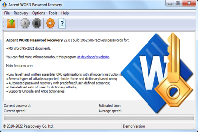 Accent Word Password Recoveryε԰windowsͻ˽ͼ