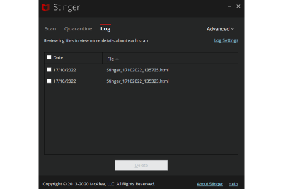 McAfee Avert Stinger x32ε԰windowsͻ˽ͼ