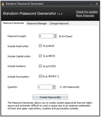 Random Password Generatorε԰windowsͻ˽ͼ