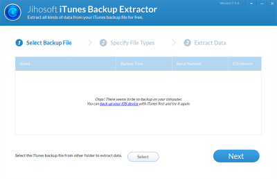 Jihosoft iTunes Backup Extractorε԰windowsͻ˽ͼ