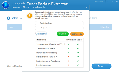 Jihosoft iTunes Backup Extractorε԰windowsͻ˽ͼ