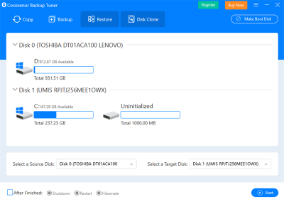 Cocosenor Backup Tunerε԰windowsͻ˽ͼ
