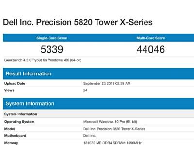 Ӣض12˿i9-10920XGeekBenchܷ